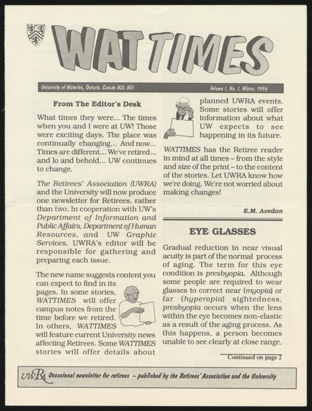Scanned image of the first ever Wattimes cover.