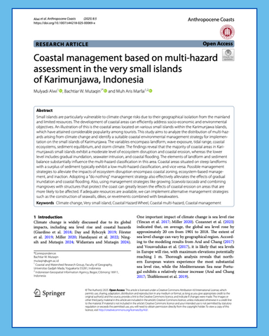 Journal article cover page