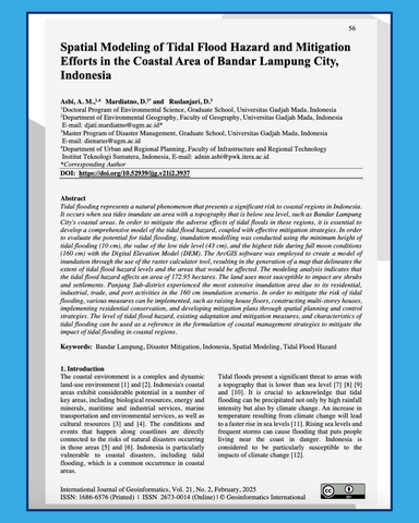 Journal article cover page