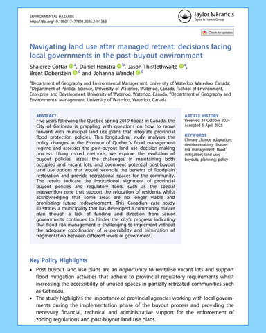 Journal article cover page