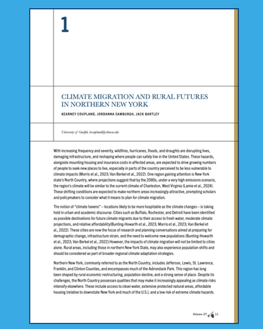 Journal article cover page