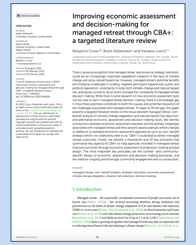 Journal article cover page