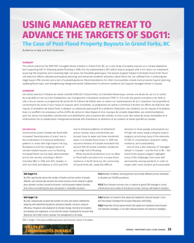 Journal article cover page