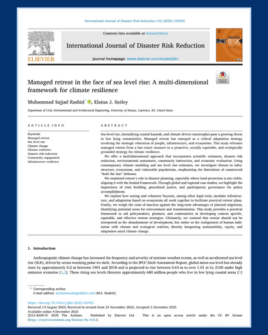 Journal article cover page
