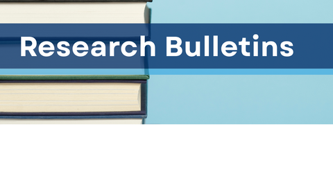 Books with text "Research Bulletins"
