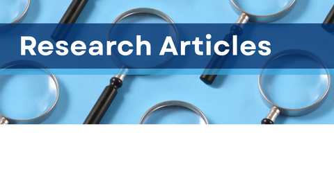 Magnifying glasses with text "research articles"
