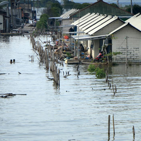 Coastal flood in Semarang City, Indonesia