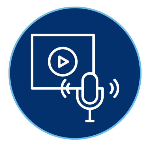 Icon of video and microphone
