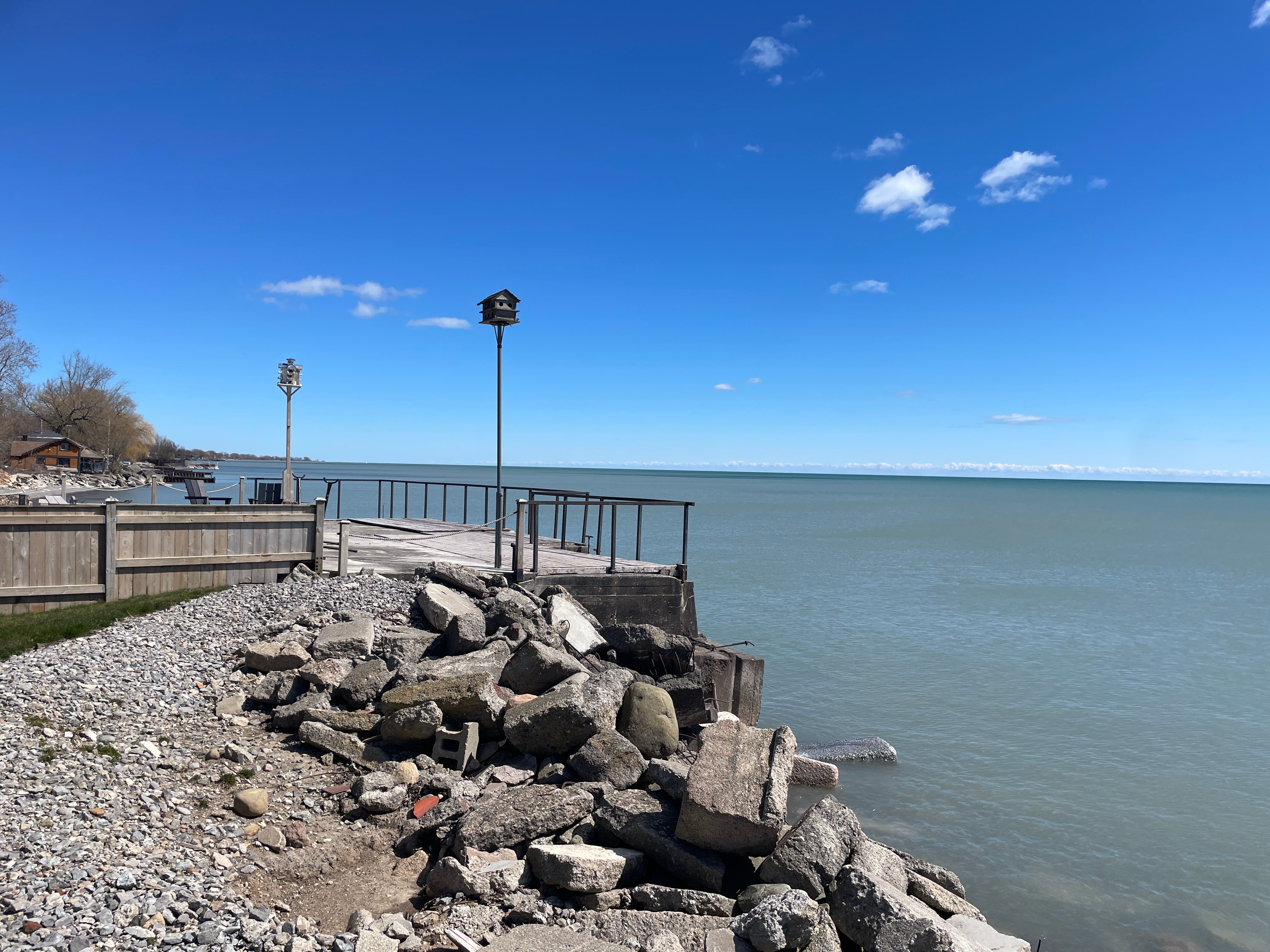 Shoreline armouring along Lake Erie