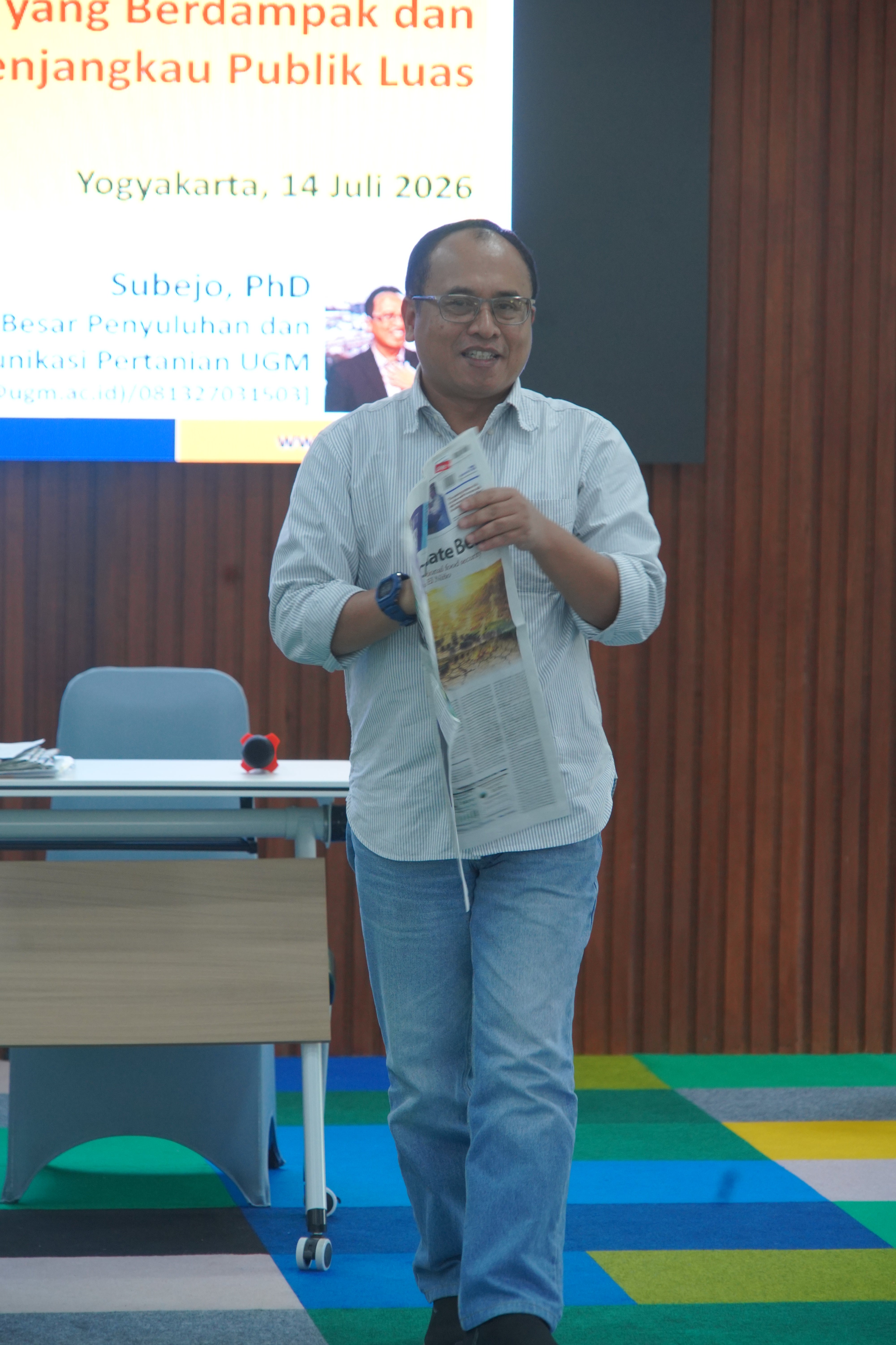 Prof. Subejo gives speech