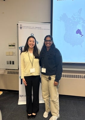 Kelly and Mathu at the undergrad conference 