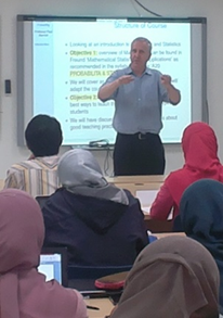 Dr. Paul Mariott, delivering course to faculty of various universities in Bandung, Indonesia