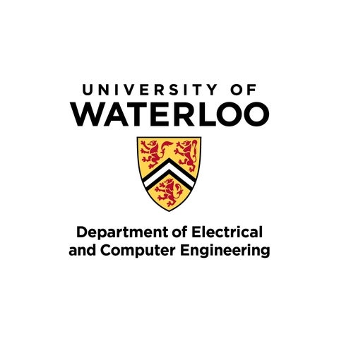 University of Waterloo logo with Department of Electrical and Computer Engineering wordmark below it