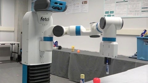 Fetch, the mobile manipulator robot used in the study