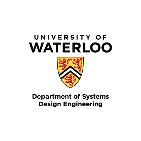University of Waterloo logo with Department of Systems Design Engineering wordmark below it