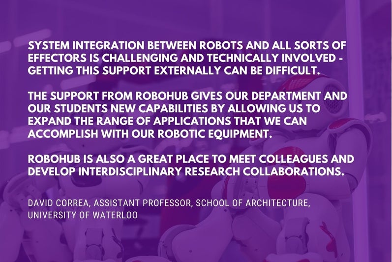 Quote about Robot Tech Support from Professor David Correa