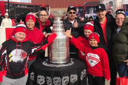 Fans with Stanley cup