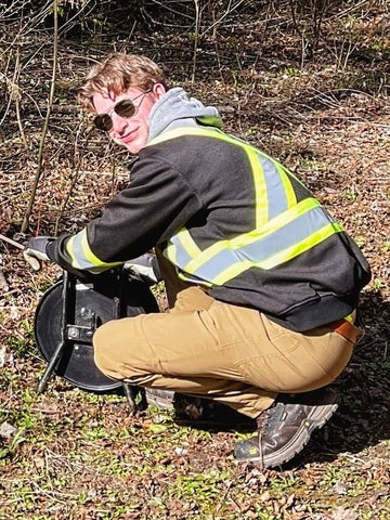 Kiernan Phillips in the field