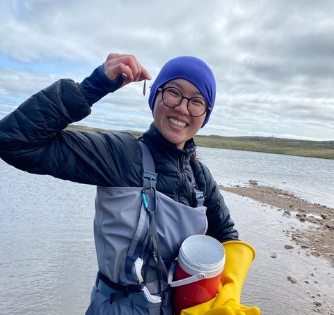 Jennifer Zhou in the field