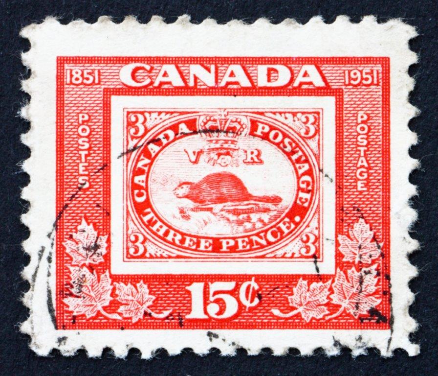 3 Penny Beaver stamp