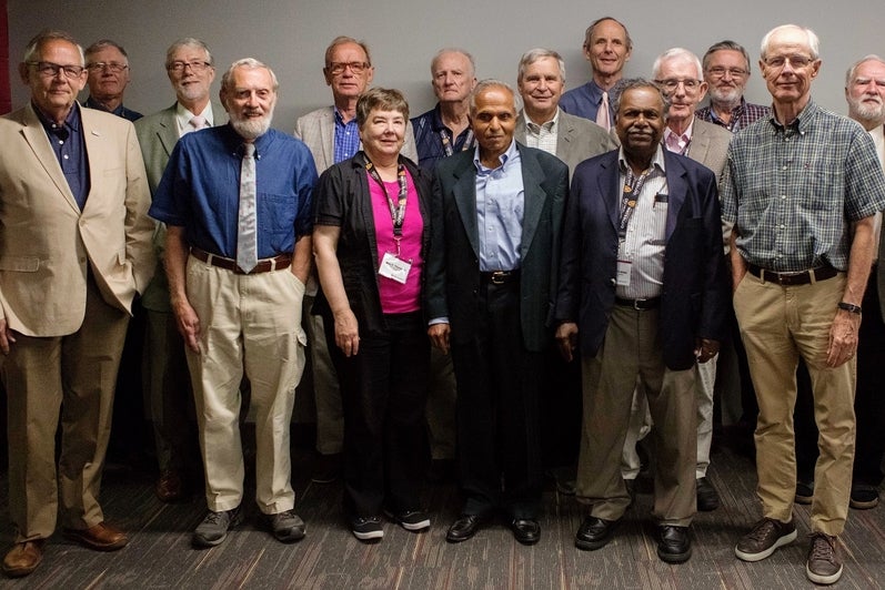 group photo of former faculty members