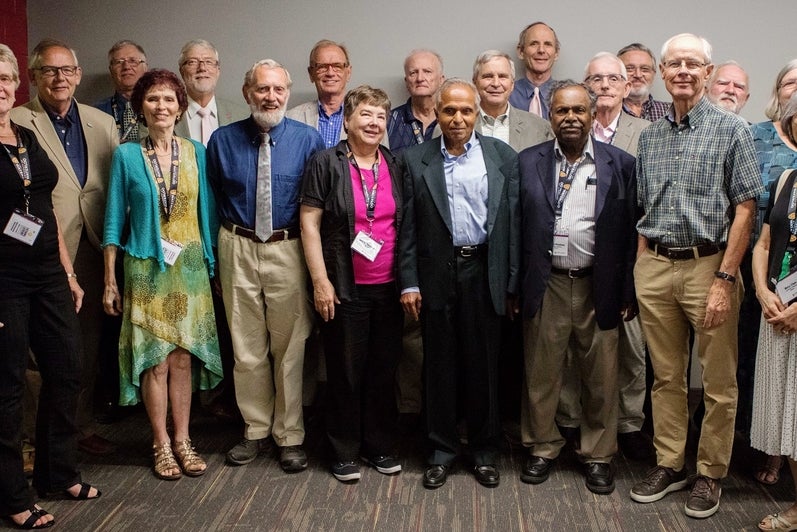 group photo of retired faculty members