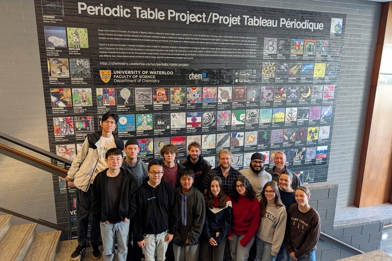 Fall 2026 Group Picture in front of EIT Periodic table