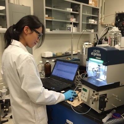 TLC -Mass Spec being operated by a graduate student in the lab