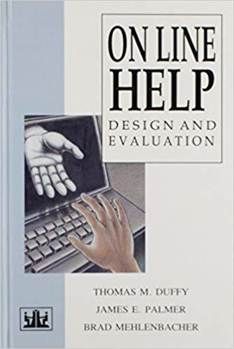 Book cover of Online Help: Design and Evaluation