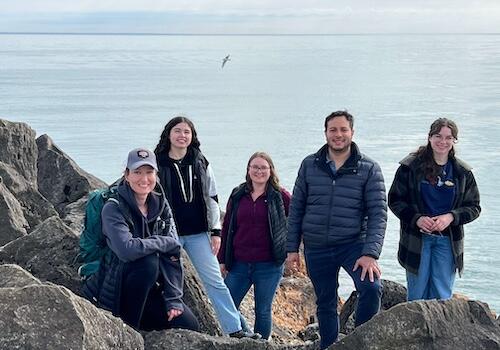 Team members at Lake Erie