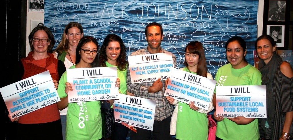 Jack Johnson and EB students