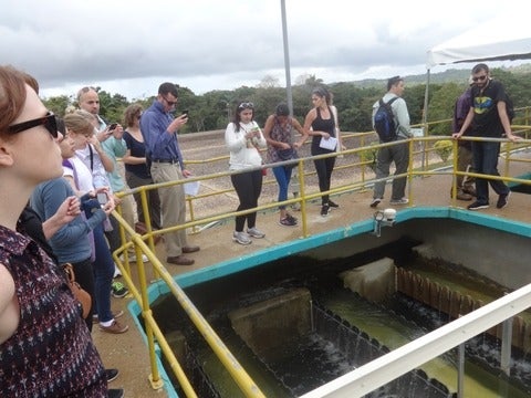 MDP students at a water treatment facility in Trinidad.