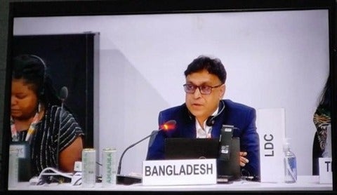 Hafij Khan - talking on behalf of the 44 least developing countires at COP30