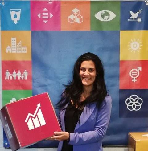 Leah Feor with SDGs