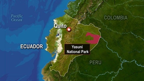 Yasuni National Park - map