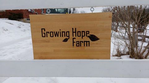 Growing Hope Farm sign