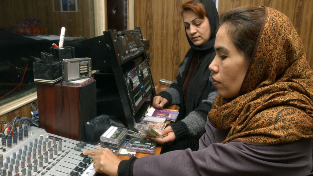 Afghani women using broadcasting technology