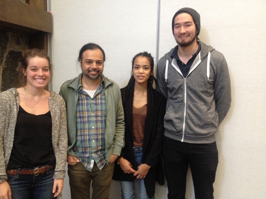 Dr. Simron Singh and students pose for a photograph