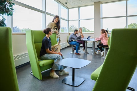 People sitting and talking