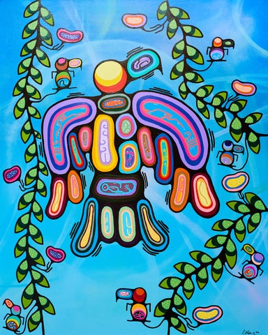 Panel two of the Sky Woman creation story mural