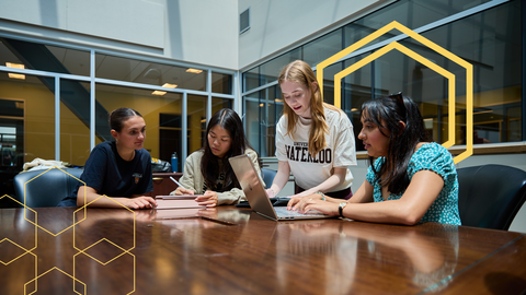 students learning