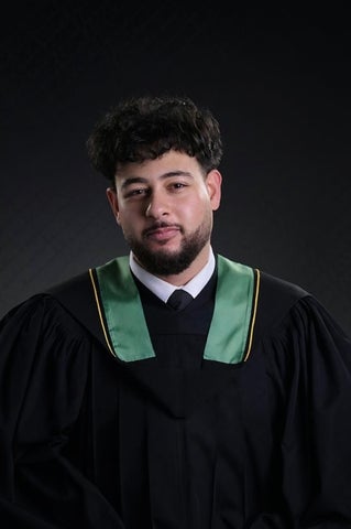 Mahmoud Halloum in his academic regalia