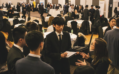 Group conversation at Opportunities in A&F Night