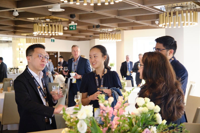 guests mingling at the alumni excellence gala