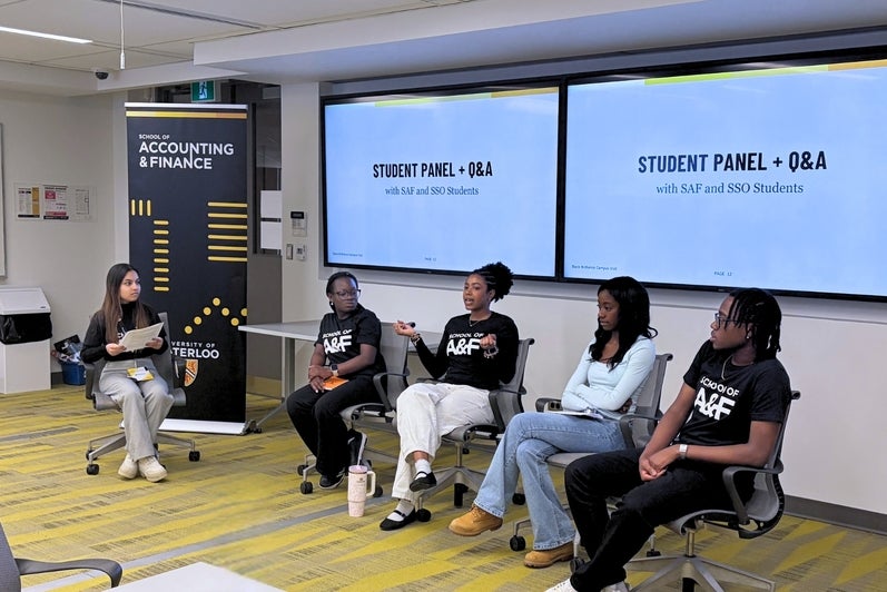 Student Panel at the Black Brilliance campus visit.