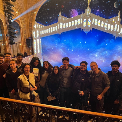 Group photo in an auditorium