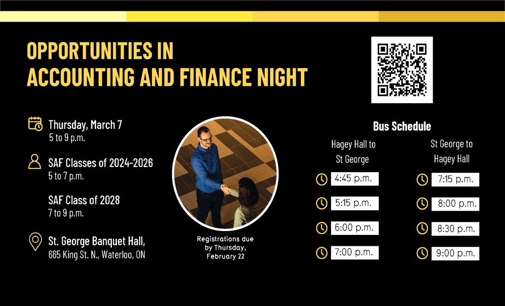 Banner with Opportunities in A&F Night Event details