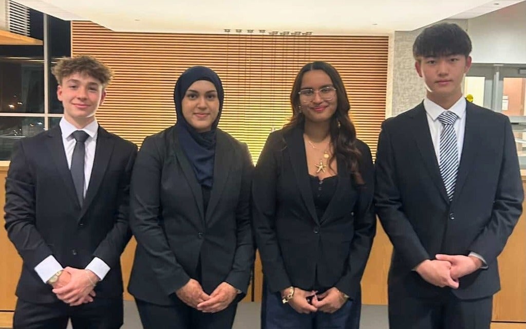 Business Valuation Challenge team: Jackson, Reda, Shrisha, and Luke.