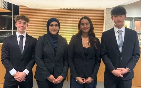 Business Valuation Challenge team: Jackson, Reda, Shrisha, and Luke.