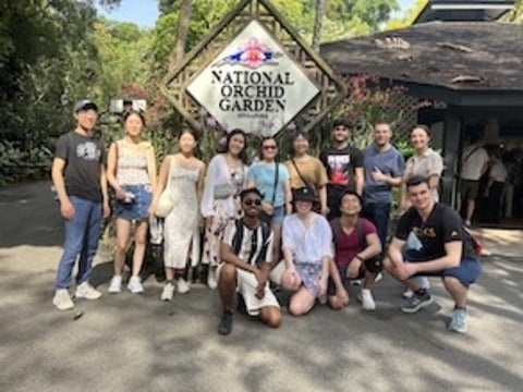 The Singapore trip team at the Singapore orchid gardens
